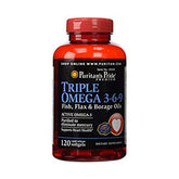 Puritan's Pride Premium Triple Omega 3,6,9-40Serv.-120Soft Gels
