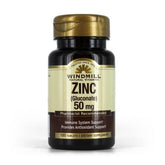 Windmill Natural vitamins zinc gluconate 50mg-100Serv.-100Tabs.