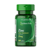 Puritan's Pride Zinc Gluconate 25Mg-100Serv.-100Tablets