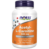 Now Foods Acetyl-L-Carnitine-500MG.-50Serv.-100Veg Caps