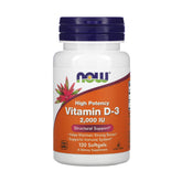 Now Foods High Potency Vitamin D3-50 mcg 2000 IU-120Serv.-120Softgels