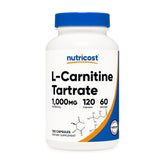 Nutricost L-Carnitine Tartrate 1000 MG-60 Serv -120 Capsules