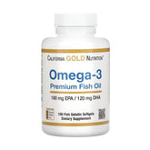 California Gold Nutrition Omega-3 Premium Fish Oil-50Serv.-100Softgels