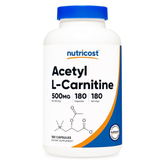 Nutricost Acetyl L-carnitine 500mg-180Serv.-180Caps