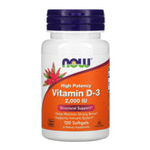 Now Foods High Potency Vitamin D3 10000 IU-120Serv.-120Softgels.