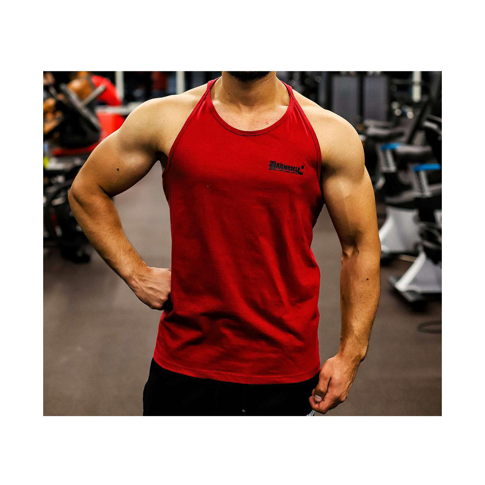 Max Muscle  T Shirt Cut X Dark red