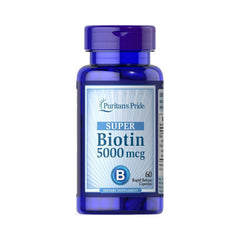 Puritan's Pride Super Biotin 5000Mcg-60Serv.-60Rapid Release Capsules