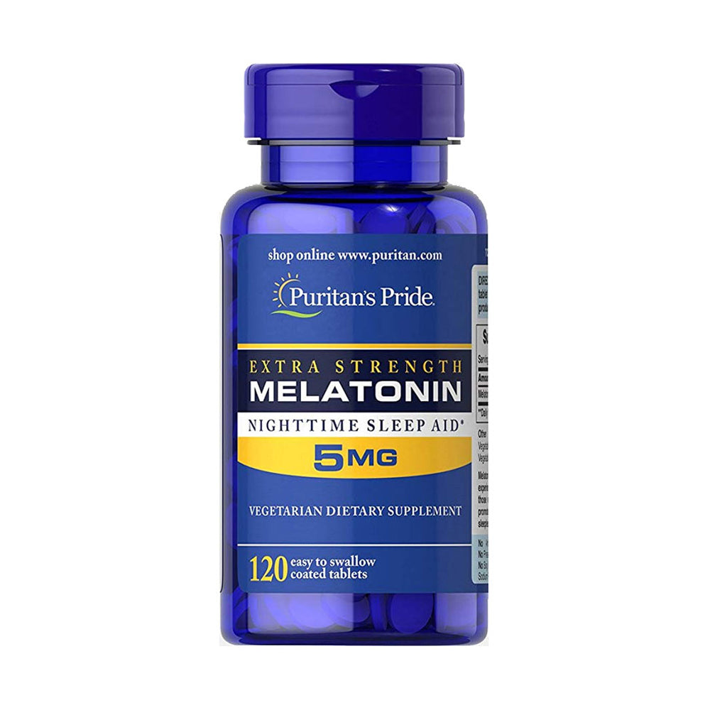 Puritan’s Pride Extra Strength Melatonin  5Mg Night Time Sleep Aid--120Serv.-120tabs.