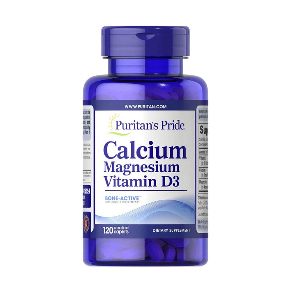 Puritan's Pride Calcium Magnesium Vitamin D3-40Serv.-120Coated Caplets