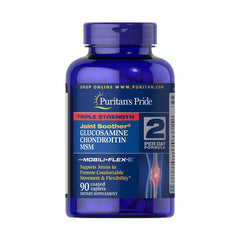 Puritan’s Pride Joint Soother Glucosamie Chondroitin MSM-45Serv.-90Coated Caplets