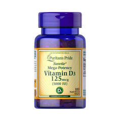 Puritan's Pride Vitamin D3 5000iu-100Serv.-100Rapid Softgels