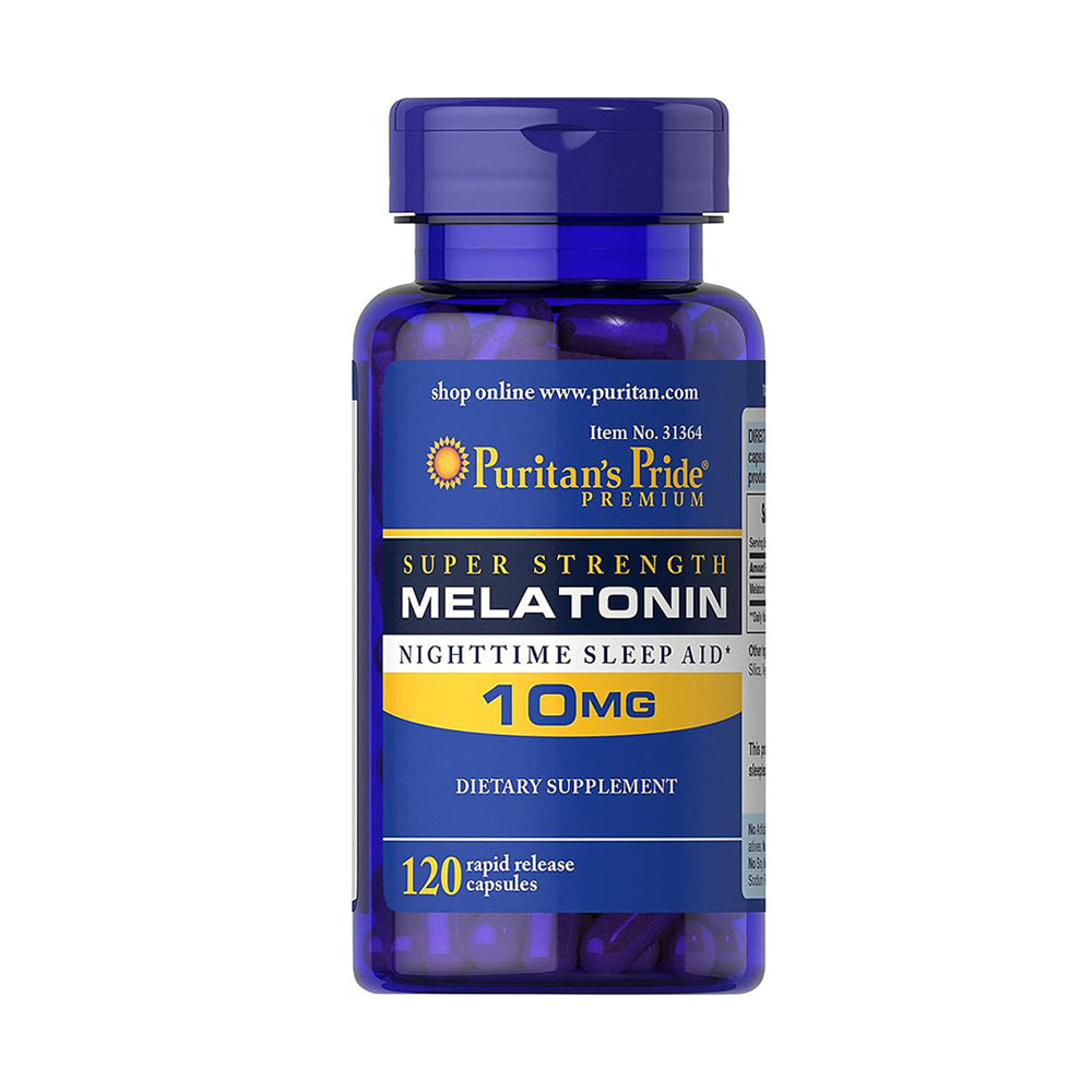Puritans Pride Super Strength Melatonin 10MG-120Serv.-120Rapid Release Capsules