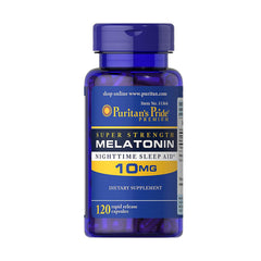Puritans Pride Super Strength Melatonin 10MG-120Serv.-120Rapid Release Capsules
