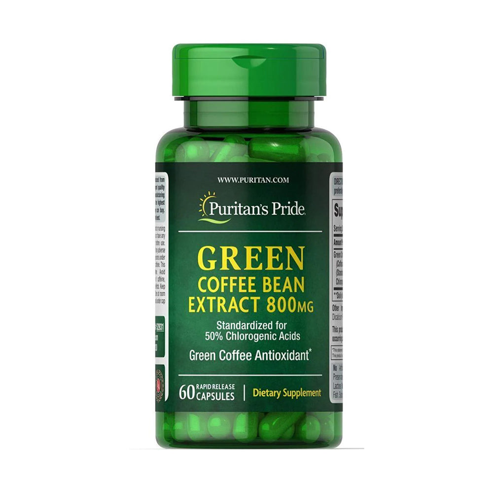 Puritan's Pride Green Coffee Bean 800Mg-60Serv.-60Tabs.