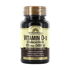 Windmill Natural vitamins Vitamin D3 125mcg 5000iu-60Serv.-60Tabs.