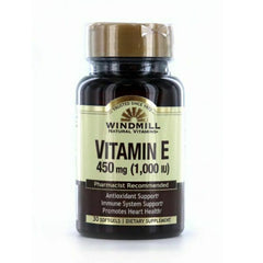Windmill Natural vitamins Vitamin E 450mg-30Serv.-30Softgels