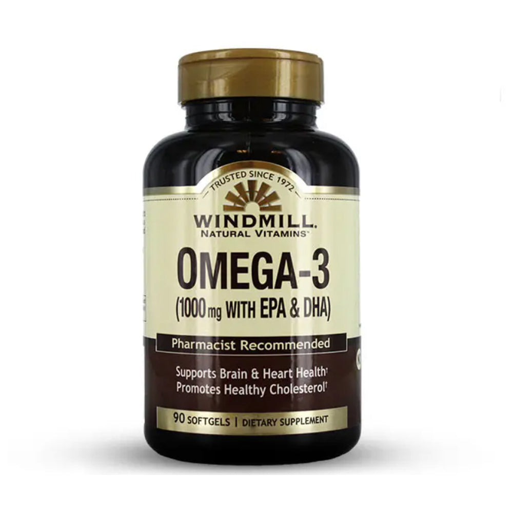 Windmill Natural Vitamins Omega-3 1000mg-90Serv.-90Softgels