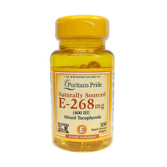 Puritan's Pride Naturally Sourced E-268 Mg(400 IU) Mixed Tocopherols-100Serv.-100Rapid Release Softgels