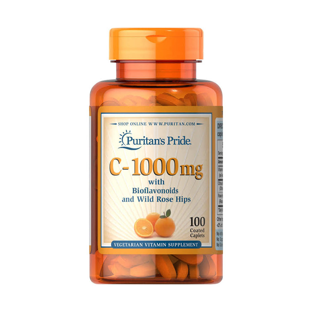 Puritan's Pride C-1000mg-100Serv.-100 Coated Caplets