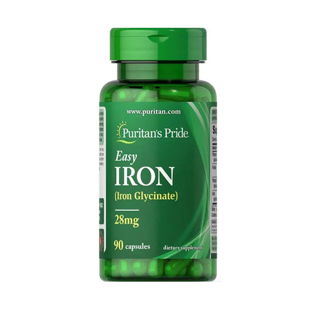 Puritan's Pride Easy Iron (Iron Glycinate)28Mg-90Serv.-90Caps