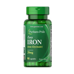 Puritan's Pride Easy Iron (Iron Glycinate)28Mg-90Serv.-90Caps