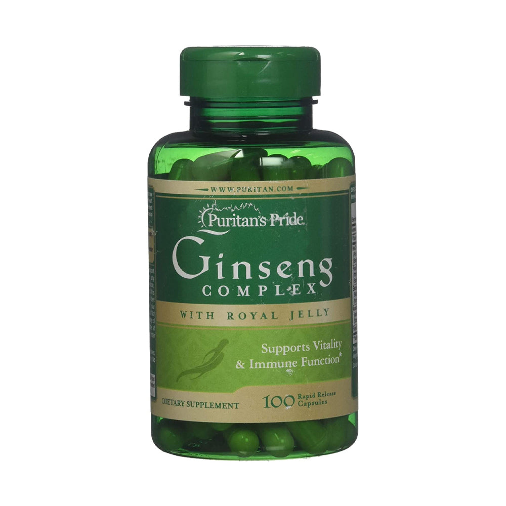 Puritan's Pride Ginseng Complex With Royal Jelly-100Serv.-100Caps