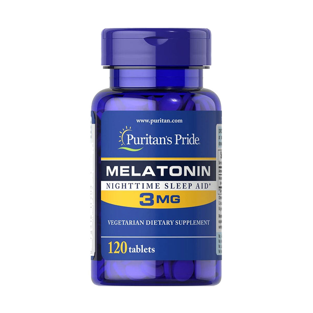 Puritan’s Pride Melatonin 3Mg Night Time Sleep Aid-120Serv.-120Tabs