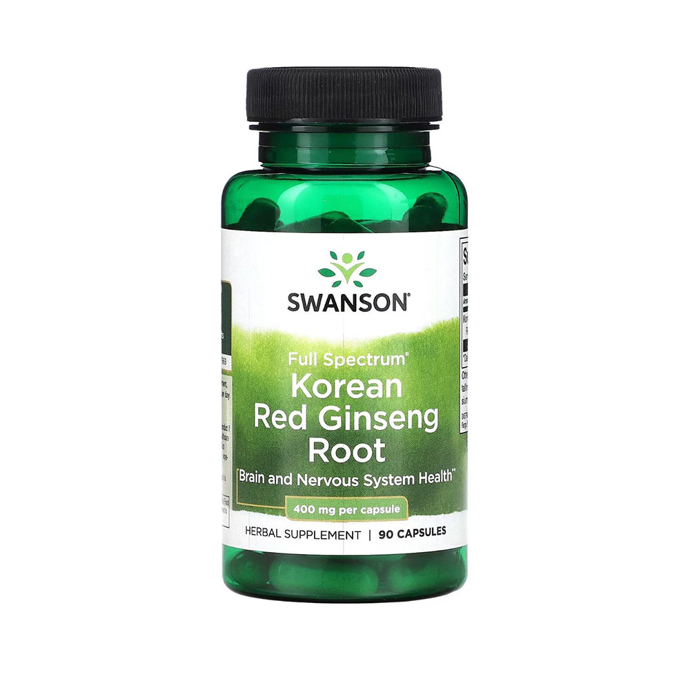 Swanson Full Spectrum Korean Red Ginseng Root-400MG-90Serv.-90capsules
