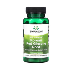 Swanson Full Spectrum Korean Red Ginseng Root-400MG-90Serv.-90capsules