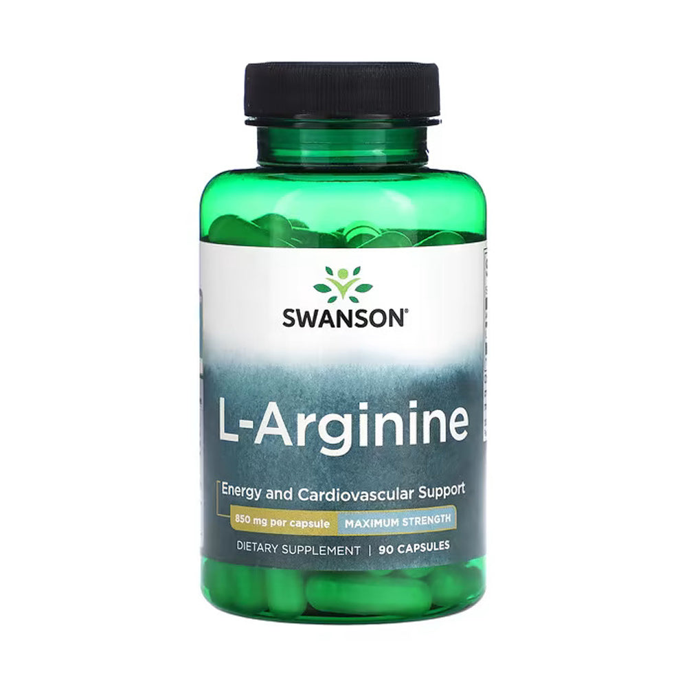 Swanson Maximum Strength L-Arginine 850MG.-90Serv.-90Capsules.