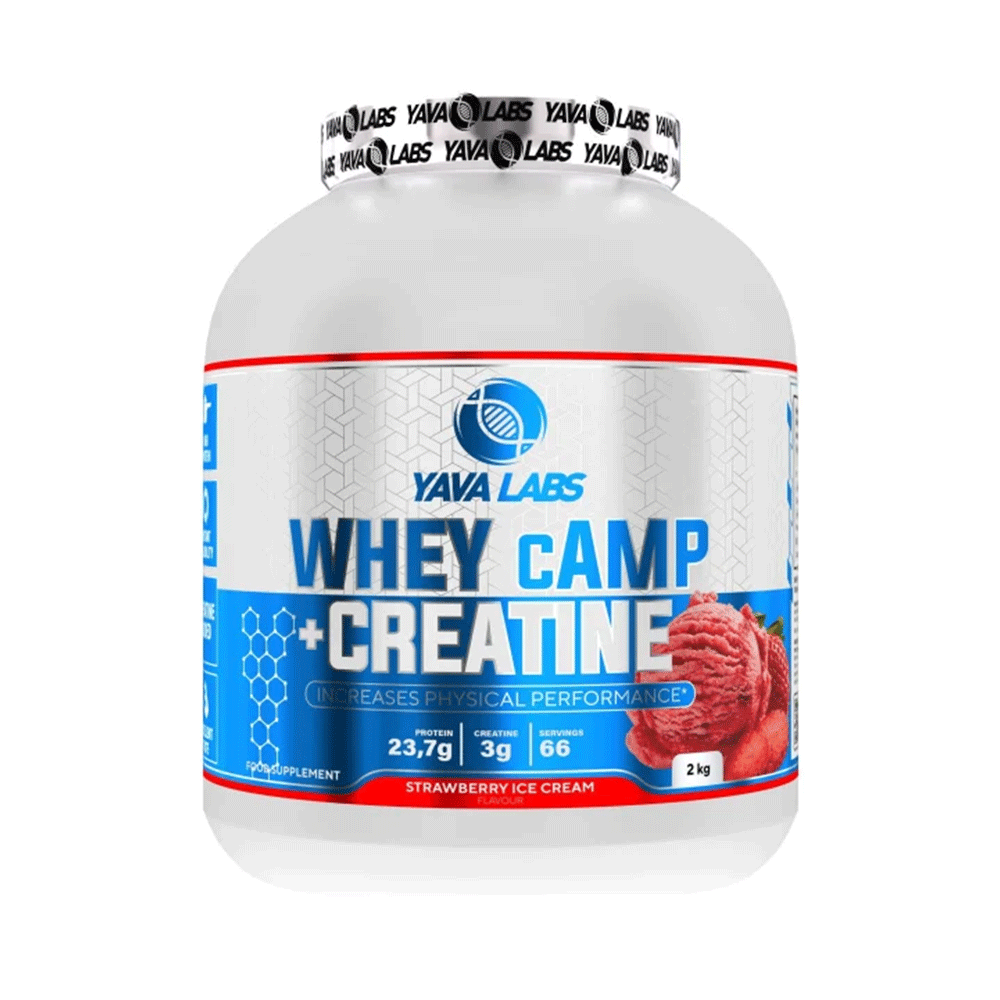 Yava Labs Pure Whey Camp + Creatine increases Physical Performance-66Serv-2KG