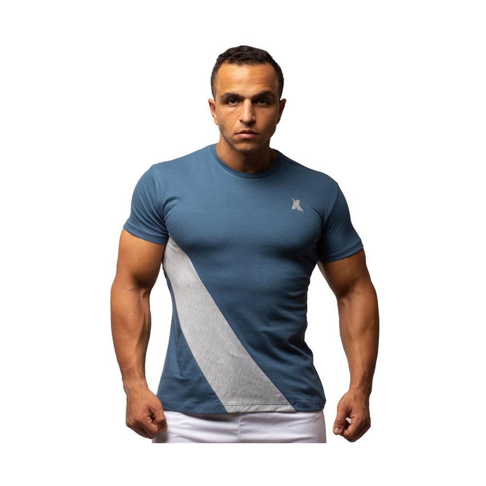 X Line X Cross T shirt - Steel Blue