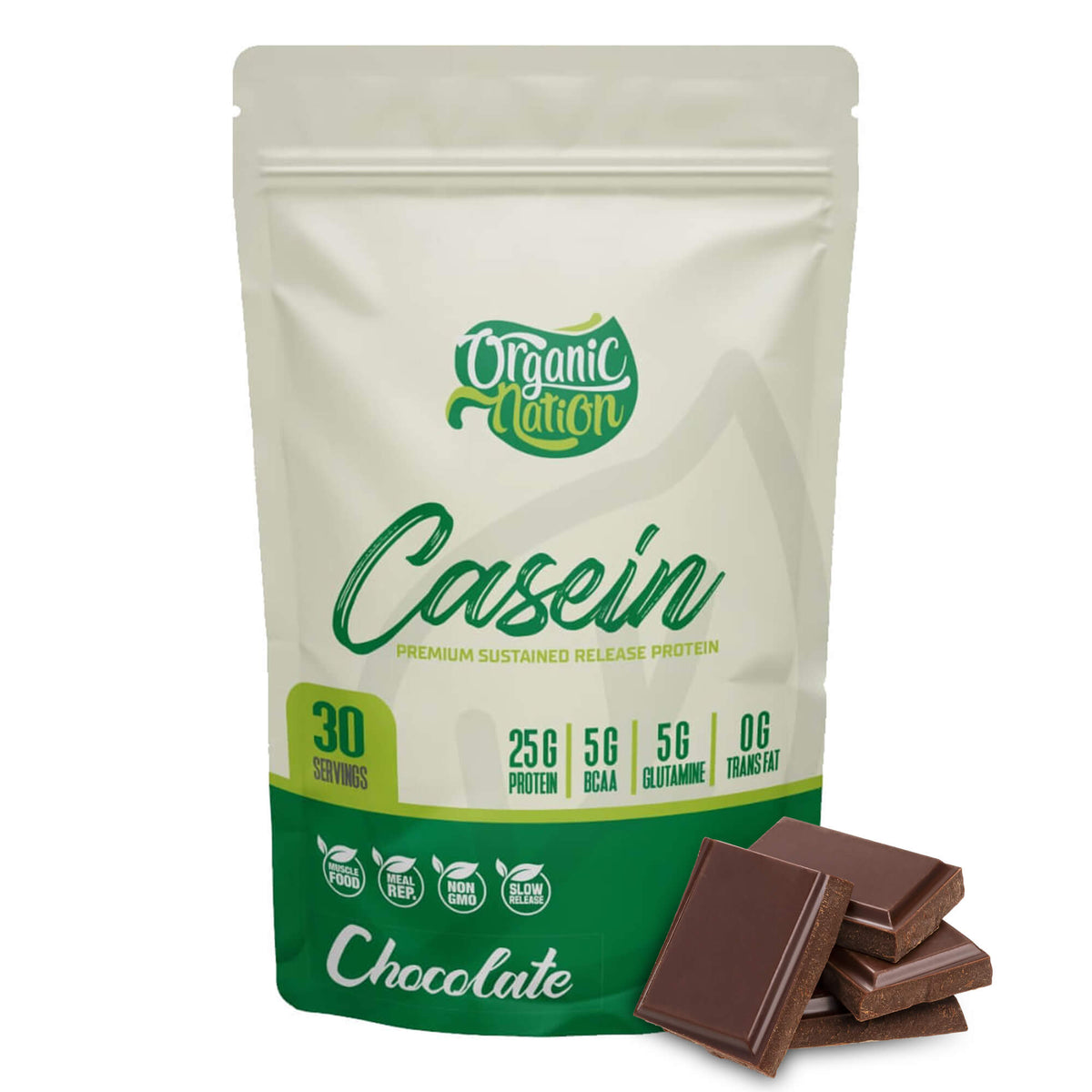 Organic Nation 100% Casein-30Serv.-900G