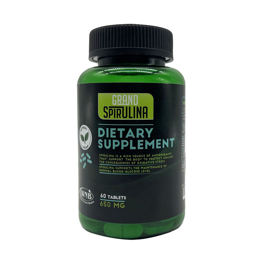 Grand Spirulina Dietary Supplement-15Serv.-60Tablets
