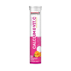 Maddox Pharma Swiss Calcium &Vit C-20Effervescent Tablets-82G.-Orange