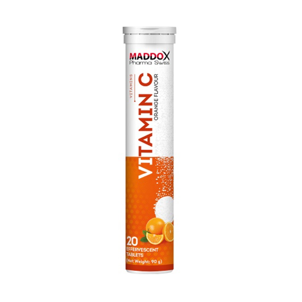 Maddox Pharma Swiss Vitamin C240-20Serv.-20Effervescent Tablets-90G-Orange