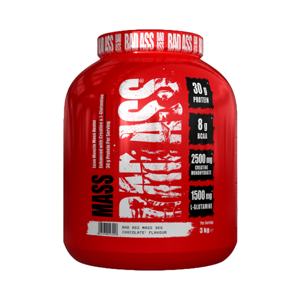 Bad Ass Mass With Creatine+Glutamine-30serving-3kg-Chocolate