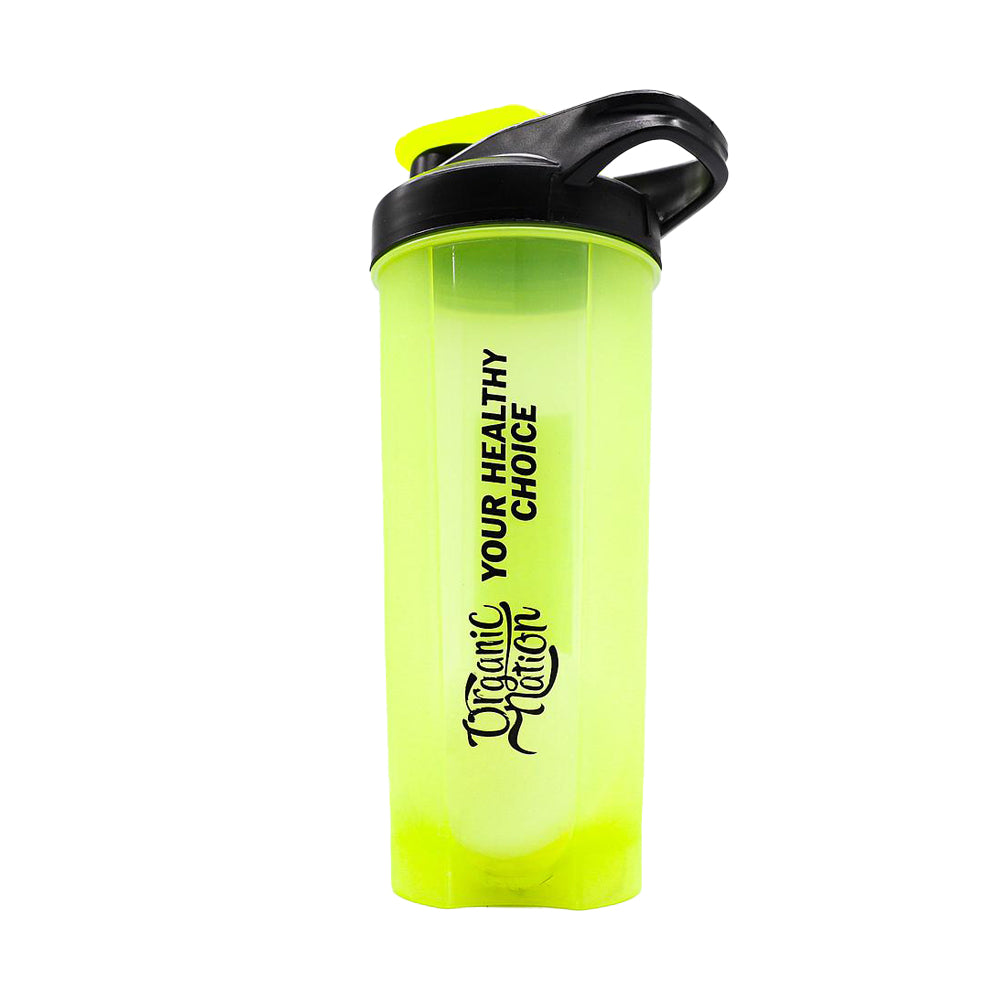 Organic Nation Shaker With plastic shaking Ball-700Ml-Dark Green