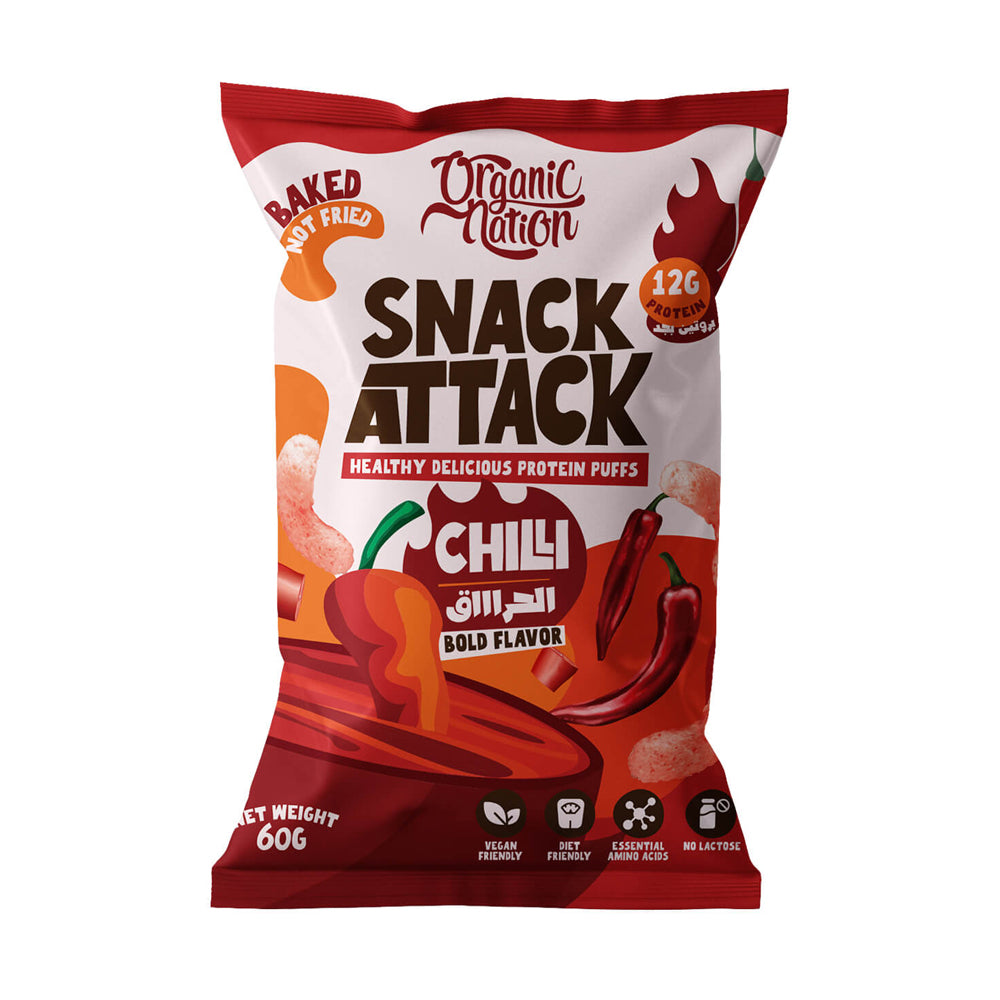 Organic Nation Snack Attack Protein Puffs-1Serv.-60G