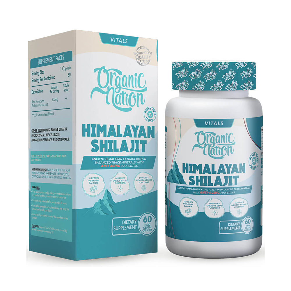 Organic Nation Himalayan Shilajit-60Serv.-60Capsules