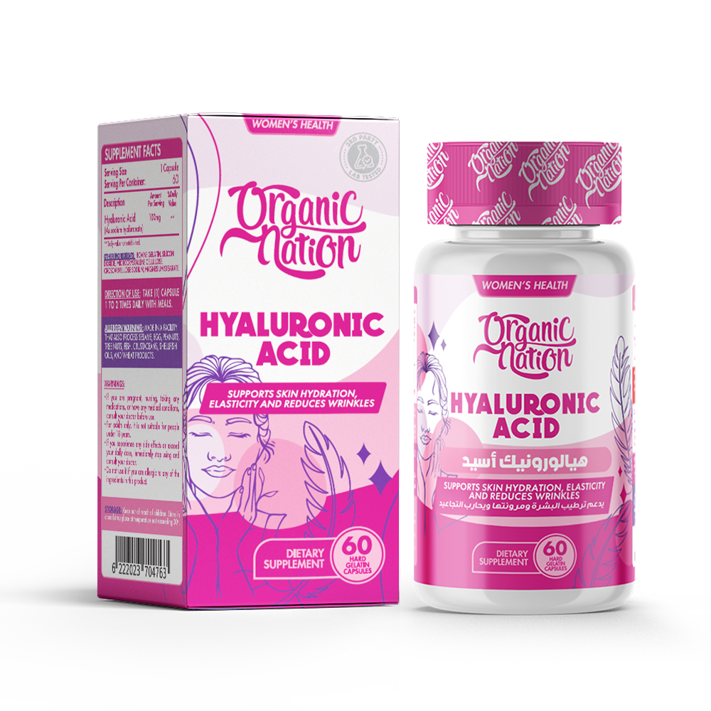 Organic Nation Hyaluronic Acid-60Serv.-60Hard Gelatin Capsules