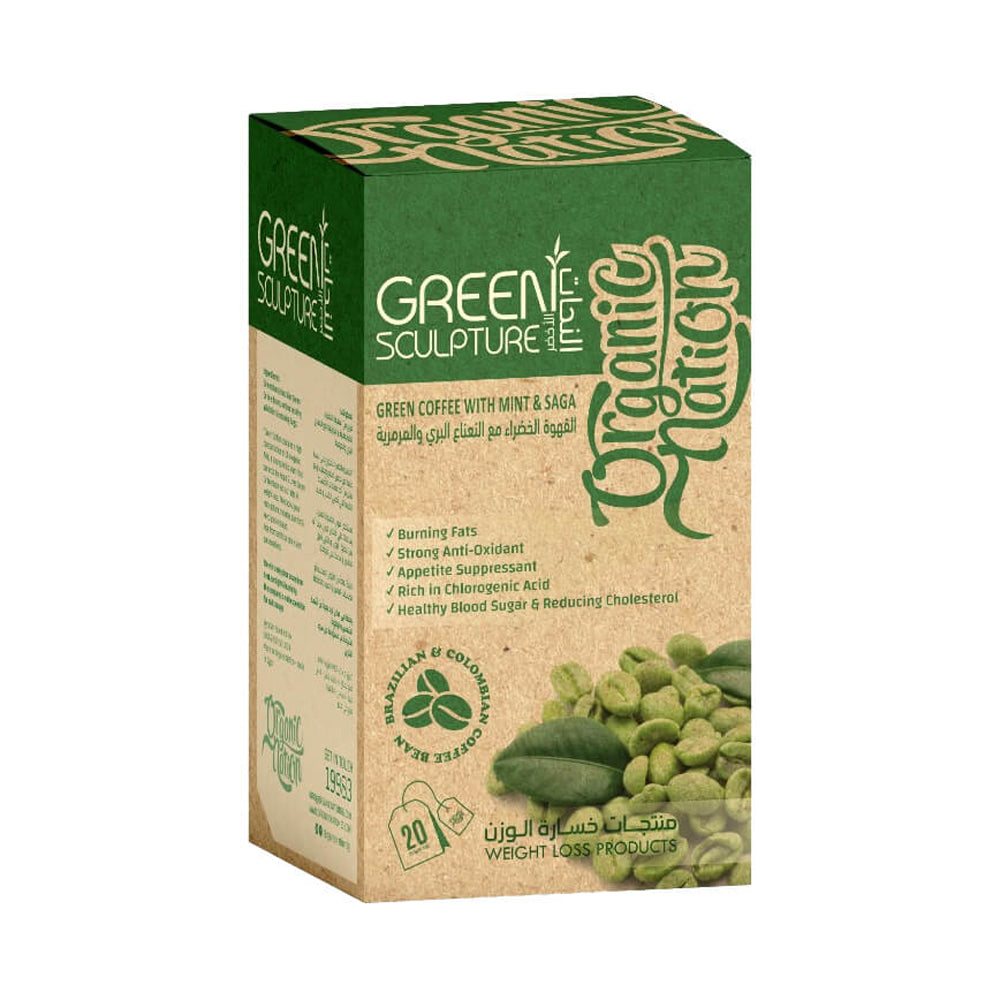 Organic Nation Green sculpture With Wild Mint&Sage-20 Packs