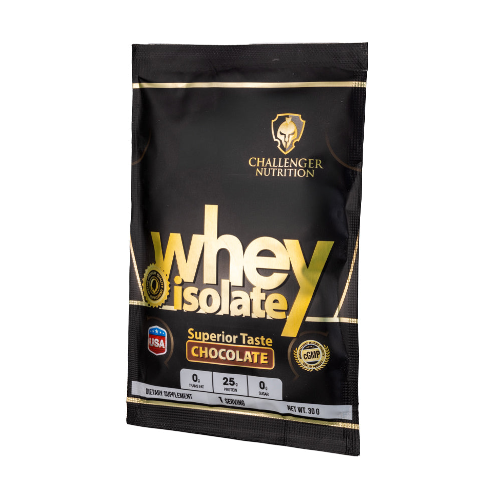 Challenger Nutrition 100% Whey protein Isolate-1Serv.-34G-Chocolate
