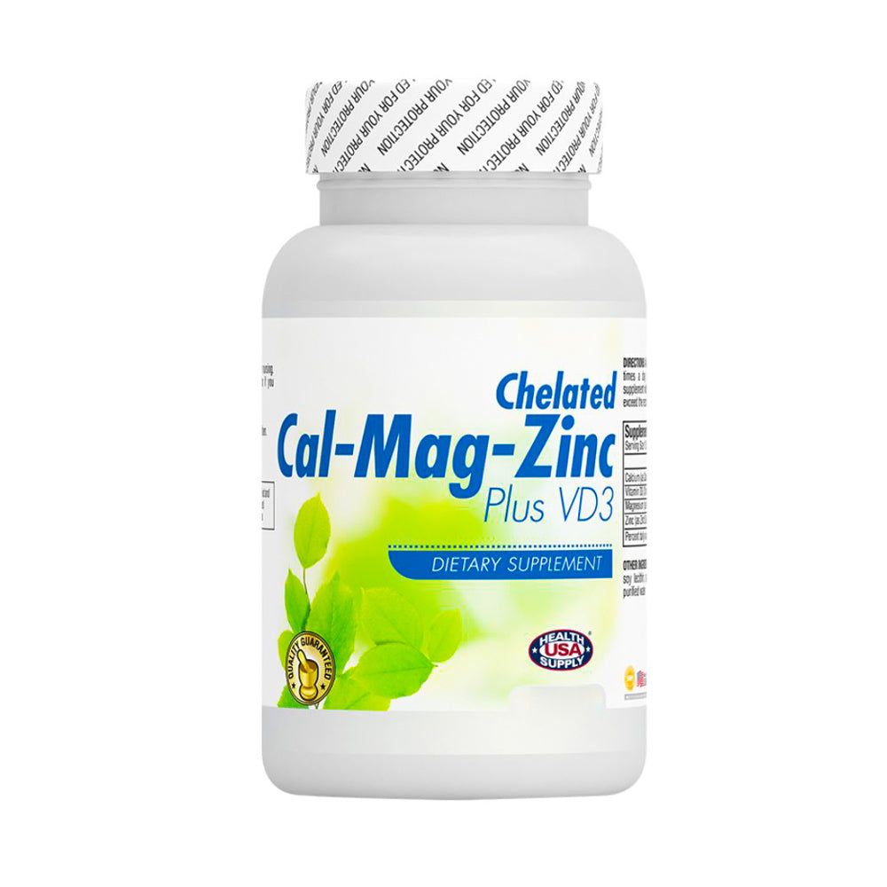 Health USA Supply Chelated Cal-Mag-Zinc-30Serv.-30Soft Gels