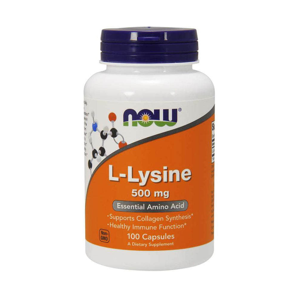 Now Foods L-Lysine 500mg-100Serv.-100Caps