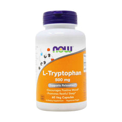 Now Foods L-Tryptophan 500MG.-30Serv.-60Veg Capsules.