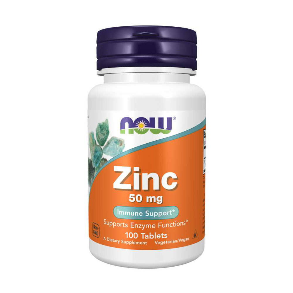 Now Foods Zinc 50mg-100Serv.-100Tablets