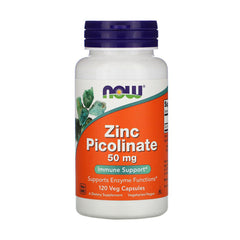 Now Foods Zinc Picolinate 50MG 120Serv.-120Veg Caps.