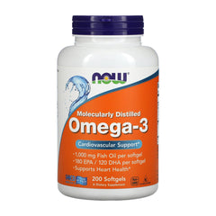 Now Foods Omega-3 Fish oil-100Serv.-200 Softgels