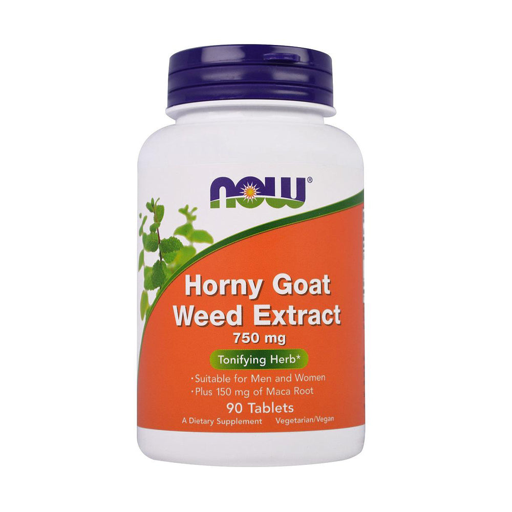 Now Foods Horny Goat Weed Extract 750mg-90Serv.-90Tabs.